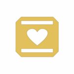 Heart Heart Heart Sash Gold Applique