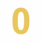 Gold Applique Number 0
