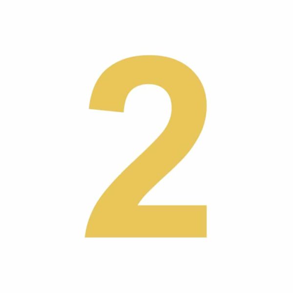 Aplique dorado número 2