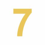 Aplique dorado número 7