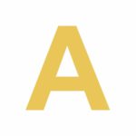 Aplique dorado Letra A