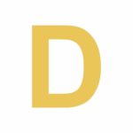Aplique dorado Letra D