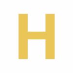 Aplique dorado Letra H