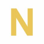 Aplique dorado Letra N