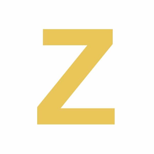 Aplique la letra dorada Z