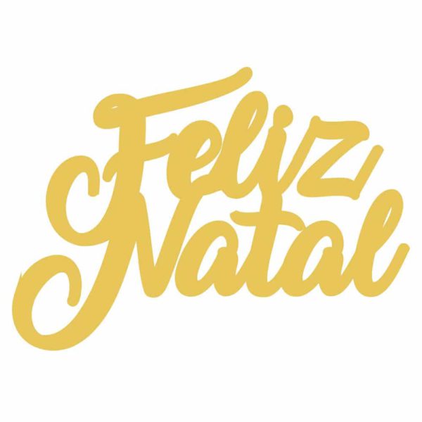 Feliz Navidad en aplique dorado