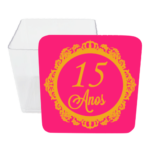 Caja Acrílico 5x5cm 15 Años