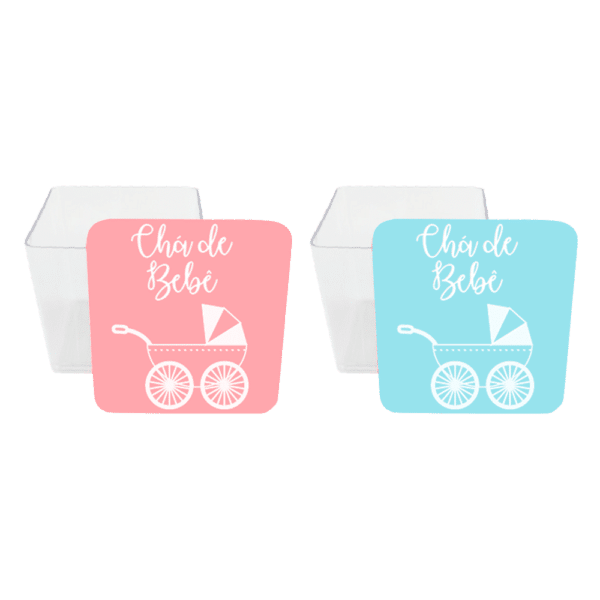 Caja acrílica 5x5cm - Baby shower