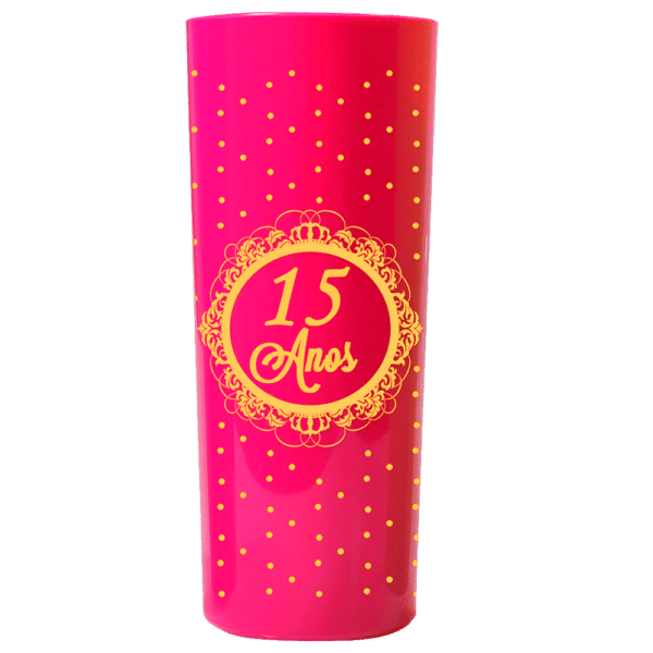 Vaso Long Drink 350ml 15 Años Rosa