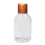 Frasco cilíndrico de 30 ml con tapa abatible Oro