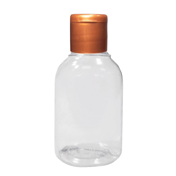 Frasco Cilíndrico 30ml com Tampa Flip Top Gold