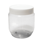 Tarro de plástico 240ml con tapa R65 Blanco