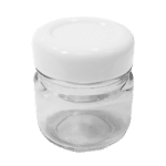 40ml Round Glass Jar with Lid R-33 Plastic White