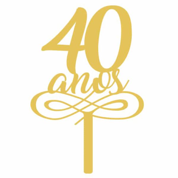 40th Birthday Cake Topper