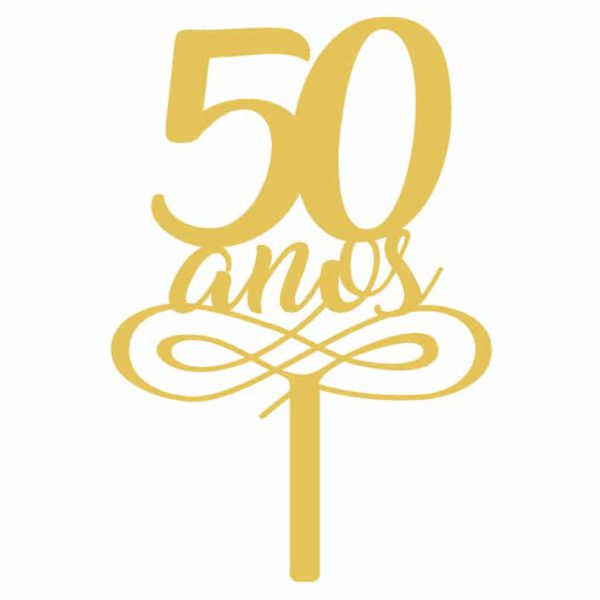 50th Anniversary Cake Topper