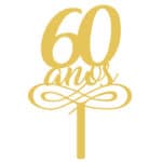 60 años Cake Topper