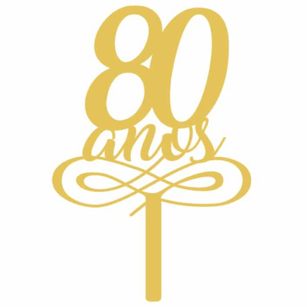 80th Birthday Cake Topper