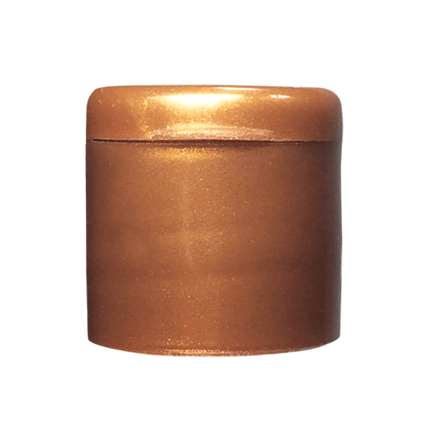 Tapa de tarro de plástico dorado R-18