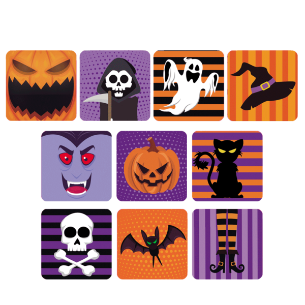 HW0014 - Adhesivo Cuadrado - Halloween