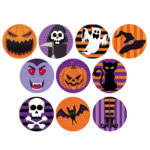HW0015 - Round Sticker - Halloween