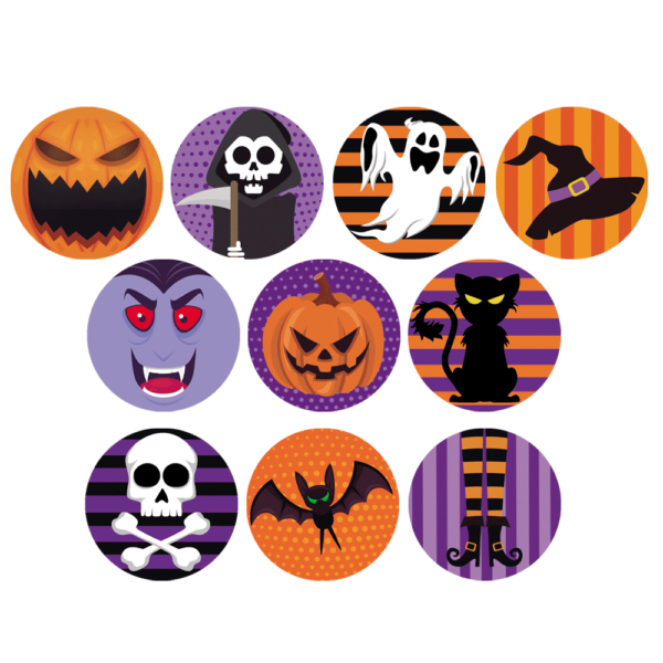 HW0015 - Pegatina Redonda - Halloween