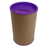 Cofrinho de Papel Roxo