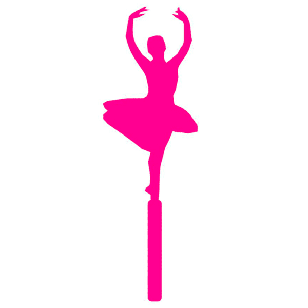 TB0035R Pink Ballerina Cake Topper
