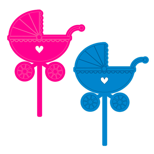 Cake Topper Baby Carriage