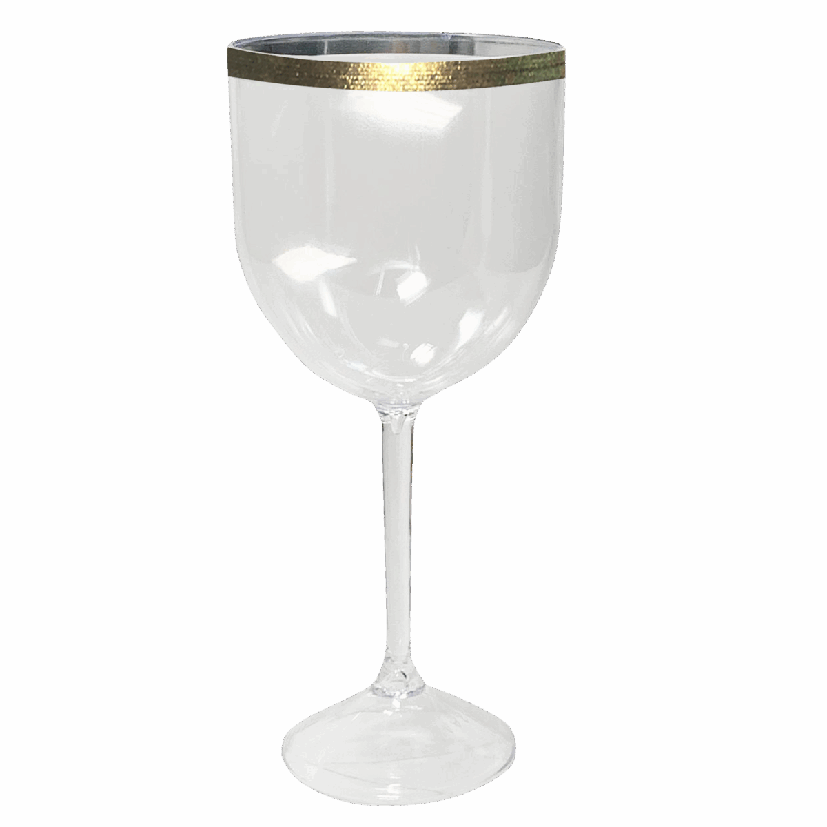 Taça Gin 400ml Cristal com Borda Gold