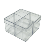 Caixa Acrílica 7x7cm com divisorias
