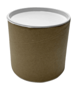 Tubo Lata Plástico 8x8cm - Branco