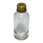 FRASCO DE VIDRO CILÍNDRICO 30ML COM TAMPA R18 METAL PARA VARETA