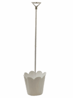 Cachepô Flor Mini com Suporte para Vareta Balão - Branco
