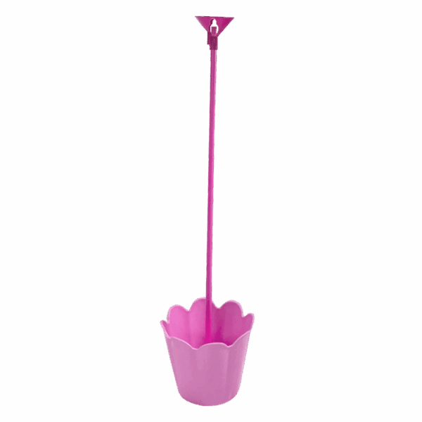 Cachepô Flor Mini com Suporte para Vareta Balão - Rosa
