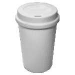 Copo Plástico com Tampa Café - Branco