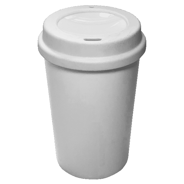 Copo Plástico com Tampa Café - Branco