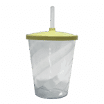 Copo Twister 300ml Cristal com Tampa Amarelo Candy