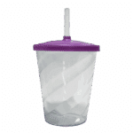 Copo Twister 300ml Cristal com Tampa Lilás Candy