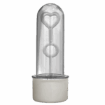 Tubete Pequeno com Tampa R-28 Plástica Branca Bolha de Sabão