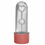 Tubete Pequeno com Tampa R-28 Plástica Rosa Bebê Bolha de Sabão