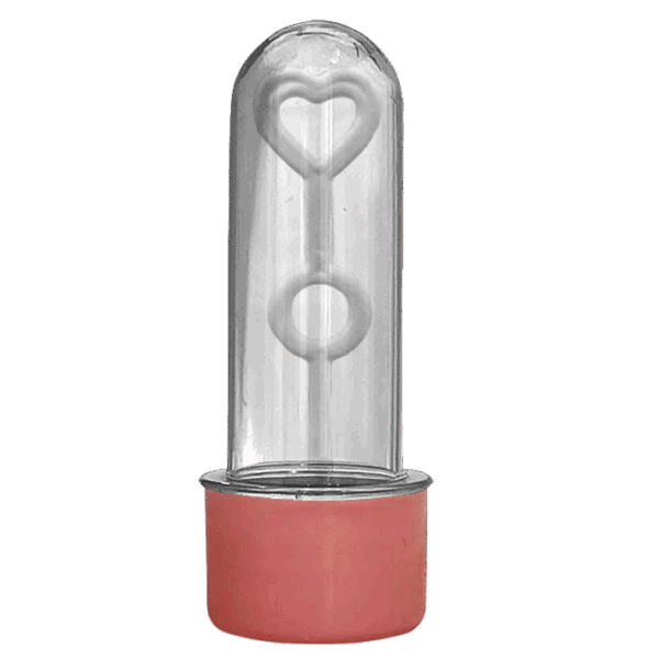 Tubete Pequeno com Tampa R-28 Plástica Rosa Bebê Bolha de Sabão