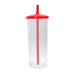 Copo Long Drink 300ml com Tampa e Canudo